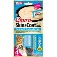 Inaba Churu Skin & Coat met tonijn en Sint-jakobsschelp kattensnack 48 x 14 g