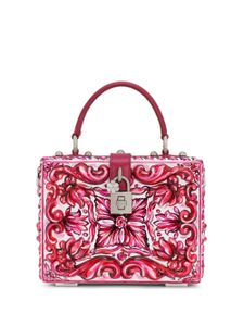 Dolce & Gabbana sac porté épaule Dolce Box à imprimé Majolica - Rose