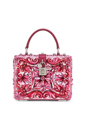 Dolce & Gabbana sac porté épaule Dolce Box à imprimé Majolica - Rose