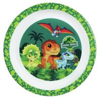 Kunststof ontbijtbordje plat Jurassic World dinosaurus 22 cm