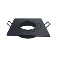 Mallorca LED Inbouwspot - Kantelbaar armatuur - 91x91mm - Vierkant - GU10 Fitting incl. lamphouder - IP20 voor binnen - Zwart