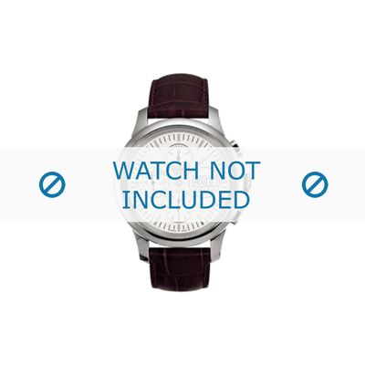 Tissot horlogeband T600014608 Leder Donkerbruin 20mm + bruin stiksel