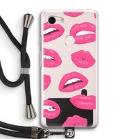 Bite my lip: Pixel 3 Transparant Hoesje met koord