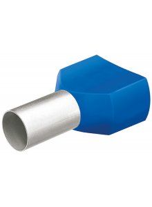 Twin Adereindhulzen 2x16 mm2 Blauw 100 stuks