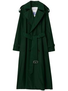 Burberry trench long en soie - Vert