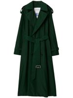 Burberry trench long en soie - Vert - thumbnail