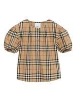 Burberry Kids blouse en serge à carreaux - Marron - thumbnail