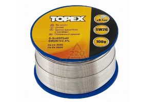 topex soldeertin 1.5mm sw26b. met harskern 44e524 topex soldeertin 1.5mm sw26b. met harskern 44e524