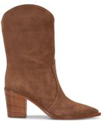 Gianvito Rossi bottines Denver 70 mm en daim - Marron - thumbnail