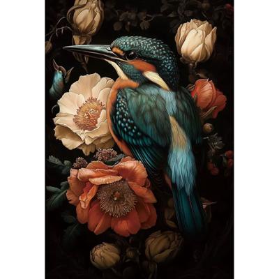 Glasschilderij IJsvogel 80x120