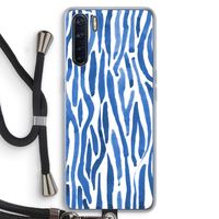 Blauwe nerven: Oppo A91 Transparant Hoesje met koord