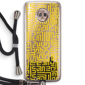 Majorelle Blue Print: Motorola Moto G6 Transparant Hoesje met koord