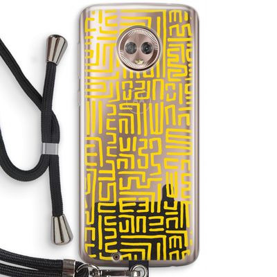 Majorelle Blue Print: Motorola Moto G6 Transparant Hoesje met koord