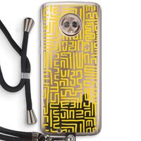 Majorelle Blue Print: Motorola Moto G6 Transparant Hoesje met koord
