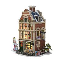 Cubic Fun 3d puzzel hollands huisje winter bakkerij + licht 65 stukjes