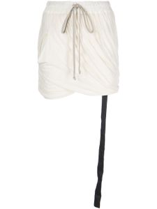 Rick Owens DRKSHDW short froncé à lien de resserrage - Blanc