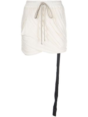 Rick Owens DRKSHDW short à lien de resserrage - Blanc