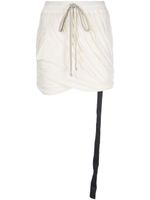 Rick Owens DRKSHDW short froncé à lien de resserrage - Blanc