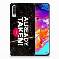 Samsung Galaxy A70 | Siliconen hoesje | met naam Already Taken Black
