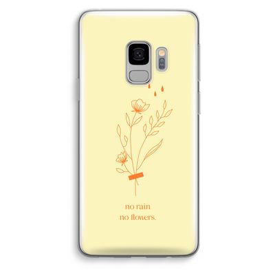 No rain no flowers: Samsung Galaxy S9 Transparant Hoesje
