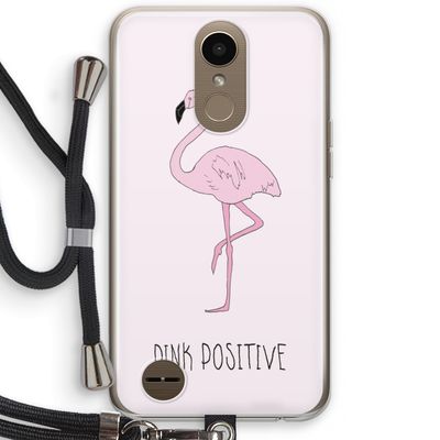 Pink positive: LG K10 (2017) Transparant Hoesje met koord