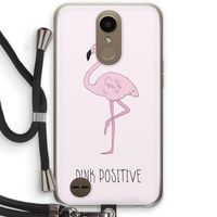 Pink positive: LG K10 (2017) Transparant Hoesje met koord