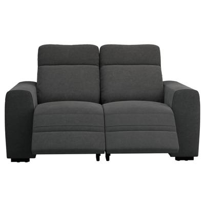 Leen Bakker - Bank James Verstelbaar 2-zits - Supple - Antraciet - Stof - Grijs - 95x160x100 Cm