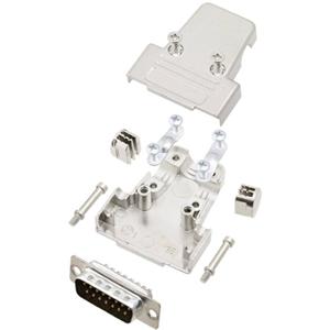 TRU COMPONENTS TCTRIM15DBPK 7708728 D-sub male connectorset 180 ° Aantal polen: 15 Soldeerkelk 1 stuk(s)