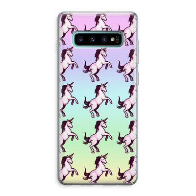 Musketon Unicorn: Samsung Galaxy S10 Plus Transparant Hoesje