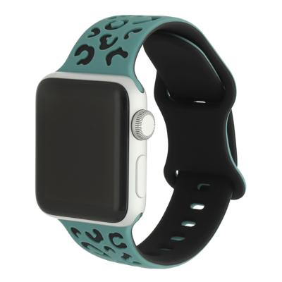 Apple Watch Siliconen Luipaard Wild Band - Cactus Zwart - 38, 40, 41 & 42mm