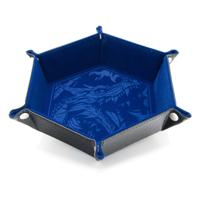 CritStones Folding Dice Tray Dragon Skin Edition Blue