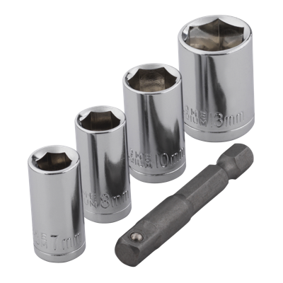 Wolfcraft Dopsleutel-set | Adapter | 50mm | 7/8/10/13mm | 1 set - 2413000