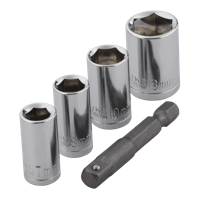 Wolfcraft Dopsleutel-set | Adapter | 50mm | 7/8/10/13mm | 1 set - 2413000