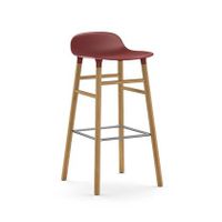 Normann Copenhagen Form Barkruk Low 75 cm - Eiken - Donkerrood