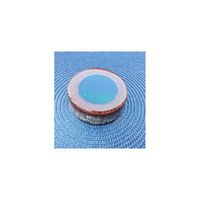 Orgonite Schijf Bruin met Groen-Blauwe Cirkel
