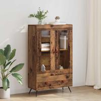 Highboard Oud Hout 69,5 x 31 x 115 cm Geengineerd Hout en Glas