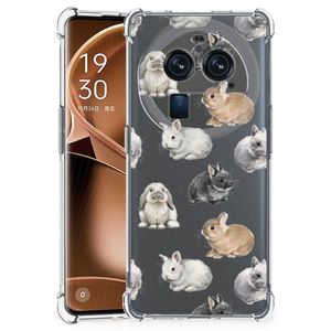 Case Anti-shock voor OPPO Find X6 Pro Konijntjes