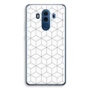 Zwart-witte kubussen: Huawei Mate 10 Pro Transparant Hoesje