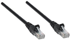 Intellinet 739856 RJ45 Netwerkkabel, patchkabel CAT 6 S/FTP 1.50 m Zwart Folie afscherming, Afscherming gevlochten, Halogeenvrij 1 stuk(s)