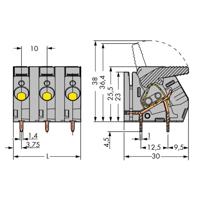 WAGO 2706-255 Veerkrachtklemblok 6.00 mm² Aantal polen 5 Grijs 25 stuk(s) - thumbnail