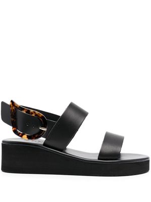 Ancient Greek Sandals sandales compensées à double bride 45 mm - Noir