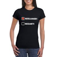 Geslaagd/ gezakt t-shirt zwart dames