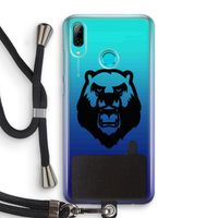 Angry Bear (black): Huawei P Smart (2019) Transparant Hoesje met koord