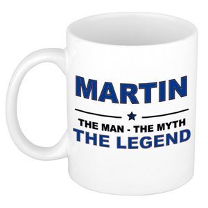 Naam cadeau mok/ beker Martin The man, The myth the legend 300 ml - Naam mokken