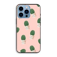 Cactusprint roze: iPhone 13 Pro Biologisch afbreekbaar hoesje