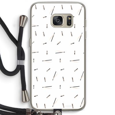 Hipster stripes: Samsung Galaxy S7 Transparant Hoesje met koord