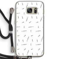 Hipster stripes: Samsung Galaxy S7 Transparant Hoesje met koord