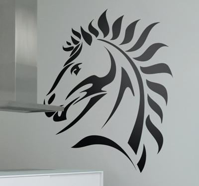 Sticker hoofd paard