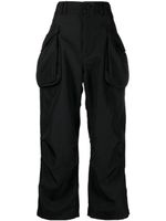 Junya Watanabe pantalon palazzo à taille mi-haute - Noir