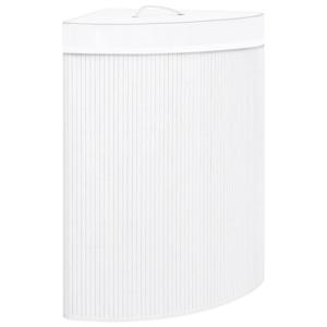 vidaXL Hoekwasmand 60 L bamboe wit